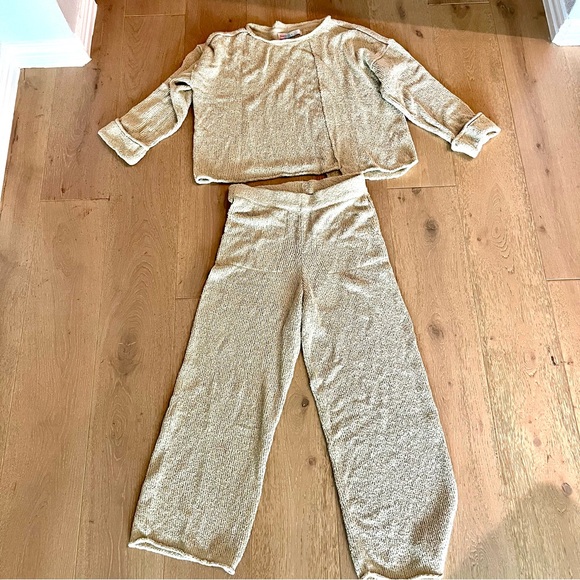 Free People Tops - New tan shirt pant set Free People medium